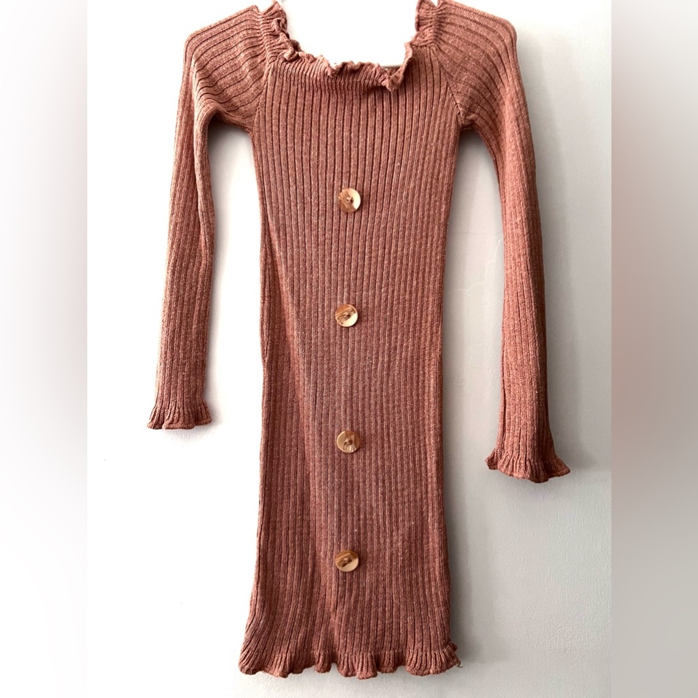 Long Sleeve Ribbed Dress
